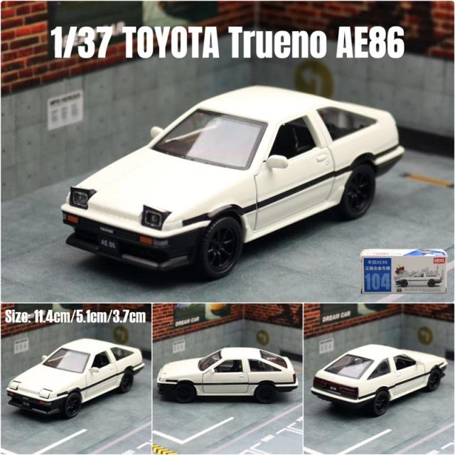 Toyota AE86 Diecast Metal 1:37 Miniatura de Carro Esportivo Clássico para Crianças e Colecionadores