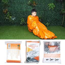 Saco dormir emergência, saco dormir sobrevivência pe à prova d'água, leve, térmico, bivvy, para acampamento, - Image 3