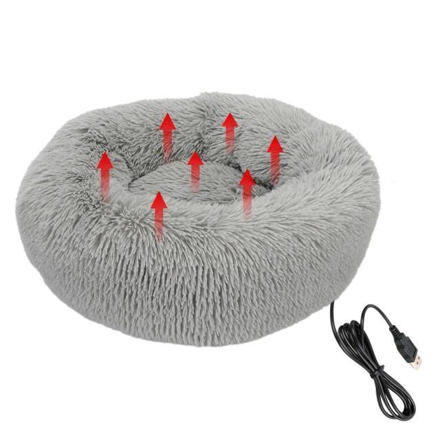 Cama aquecida para pets com carregamento USB, macia e delicada para cães e gatos pequenos