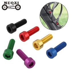 Muqzi-garrafa gaiola parafusos m5, ultra-leve, alumínio, para mtb, acessórios para bicicleta de estrada, 2 peças - Image 1