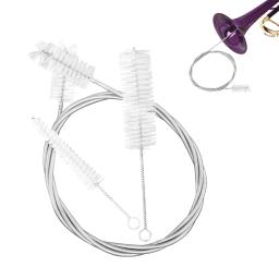 Nylon cerdas limpeza escova conjunto, 3pcs, chifre francês, ferramenta de remoção de poeira, 304 peças de aço inoxidável - Image 1