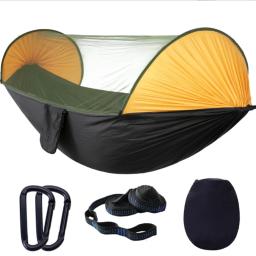 Rede dobrável de nylon automática para casal, redes mosquito de descanso, barraca de cama de acampamento, pop-up duplo, rede anti-mosquito, 290x140 cm - Image 4