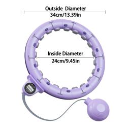 Portátil ponderado exercício círculo aros, perda de peso exercício inteligente, ajustável com nós destacáveis, Sport Fitness Equipment, 2in 1 - Image 2