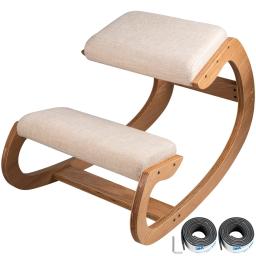 Ergonômico Balanço Postura Correção Fezes De Madeira, Cadeira De Ajoelhamento Para Escritório E Casa - Image 1