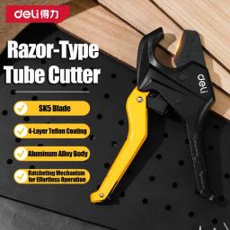 DELI 42mm Cortador de tubos Tesoura de catraca Corpo de liga de alumínio para ferramentas manuais de corte de mangueira PVC/PU/PP/PE - Image 2