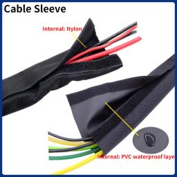 Manga de cabo Organizer, PET com fita, PVC, impermeável, reutilizável Nylon Harness, Gestão Bainha, Wire Wrap Protection, 10mm - 100mm - Image 1