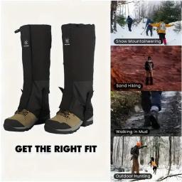 1 par de polainas impermeáveis para caminhadas, respiráveis, deserto, escalada de montanha, caminhadas, caça, caminhada, esqui para homens e mulheres - Image 5