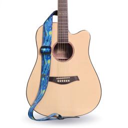 Correia de guitarra impressão ajustável cinto de guitarra de náilon para ukulele baixo elétrico/acústico acessórios de guitarra - Image 1