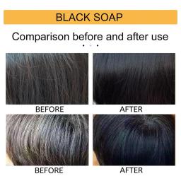Barra de champô para escurecimento do cabelo, Tintura para cabelos grisalhos e brancos, Condicionador Orgânico Natural para Cabelos, Rosto e Corpo, 60g, 50g - Image 4