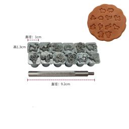 Cerâmica Carving Printing Tool, Olaria Stamp, Emboss Padrão Floral, Bloco de Textura para Argila do Polímero, Modelagem Embossing, Fazendo Suppl - Image 4