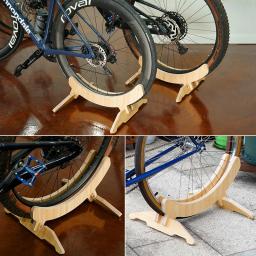 Madeira maciça Estacionamento Racks para MTB, Estrada Bicicleta, Mountain Bike Suporte, Suporte Retro, 700C - Image 4