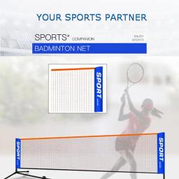 Portátil Folding Padrão Profissional Badminton Net, Indoor e Outdoor Sports, Voleibol, Treino de Ténis, Square Mesh - Image 3