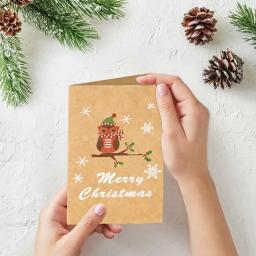 Feliz natal cartões com envelopes 6pcs cartões de mensagem em branco define festa de natal favor para a família e amigos aquecimento - Image 6