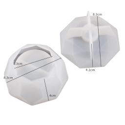 Molde De Silicone De Vaso De Concreto, Octagon Diamante Forma Artesanato, Jarra De Vela, Fabricação De Gesso, Resina Epóxi, Caixa De Armazenamento De Jóias, DIY - Image 5
