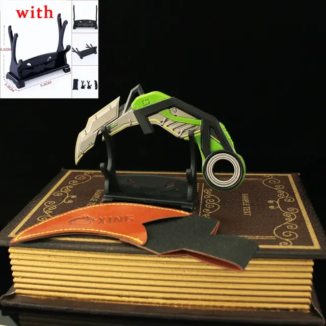 Faca Karambit Rotativa Valorant com Holster em Metal, Real Steel, 13cm, Ideal para Brincadeiras e Colecionadores