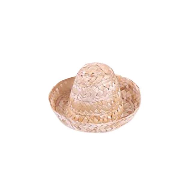 Chapéu de palha decorativo para vinho, mini chapéu mexicano e utensílios de cozinha para festas e casamentos