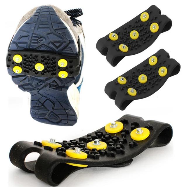Crampon Antideslizante de Neve para Calçados - Conjunto com 2 Peças para Escalada e Hiking, Tamanhos 35-43