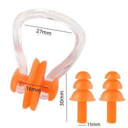 Soft Silicone Natação Tampões, Nariz Clip, protetor, impermeável, Proteção Ear Plug Set, Surf Diving Acessórios - Image 5