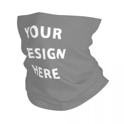 Logotipo personalizado Carta Impressão Headband Balaclava, pescoço Gaiter, Windproof Face Scarf, seu projeto aqui Bandana, capa personalizada - Image 1
