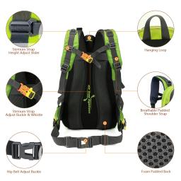 40l resistente à água mochila de viagem acampamento caminhada portátil daypack trekking escalada volta sacos ciclismo ombro mochila para homens - Image 6