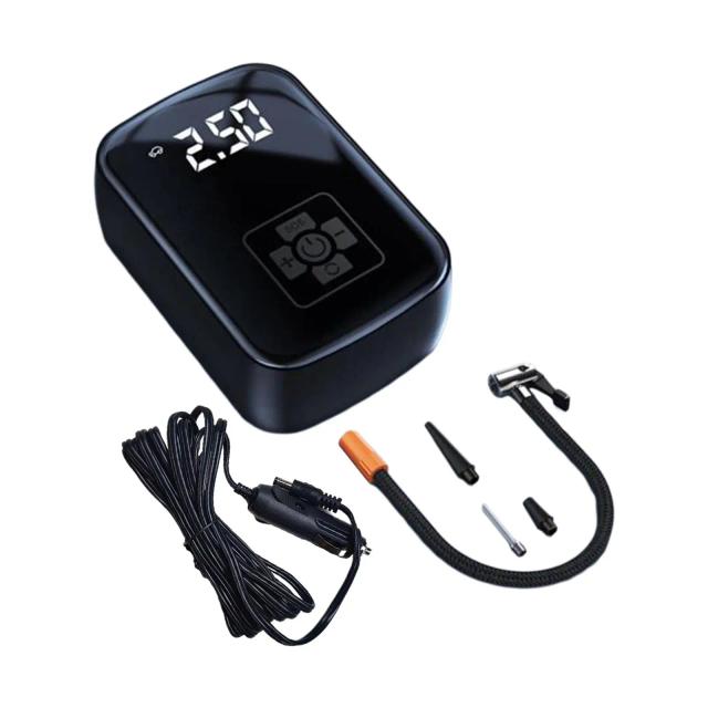 Mini Compressor de Ar Portátil com Manômetro e Display LED para Pneus de Bicicleta, Motocicleta, SUV e Esportes
