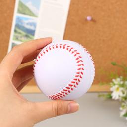 Bolas de beisebol artesanais para prática masculina, bolas brancas para crianças, treinamento físico, bola de jogo em equipe, 7cm - Image 3