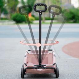 Carrinho de estimação dobrável leve, Carrinho de carro para cães, Cão pequeno a médio, Carrinho de luxo com 4 rodas - Image 4