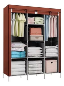 Dustproof Roupas Rack Organizador, Cabinet Clothing Organizer Box, DecoTeam 28105, Brasil Tamanho g, 8 Divisores Cor Brocade - Image 1