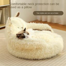 Sofá quente Alpaca Cat and Dog, cama de gato, cama de sono profundo, suprimentos para animais, inverno, novo - Image 5