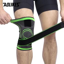 AOLIKES-Joelheira Esportiva Ajustável, Estabilizador de Patela, Suporte para Caminhadas, Futebol, Basquete, Corrida, Alívio da Dor, 1Pc - Image 3