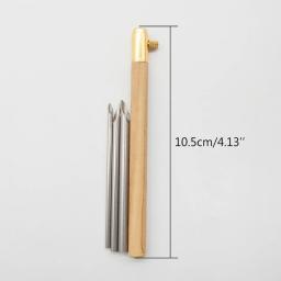 Punho de madeira punch poke agulhas bordado caneta fio guia de costura kit ferramenta de tecelagem para fio de rosca diy ferramentas artesanato - Image 5