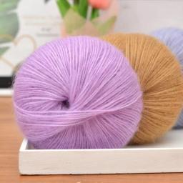 Bola de fios longos de mohair, tecidos à mão, pacote de material DIY, escavado, camisola, xale, lenço, 150g, 6 pcs por pacote - Image 2