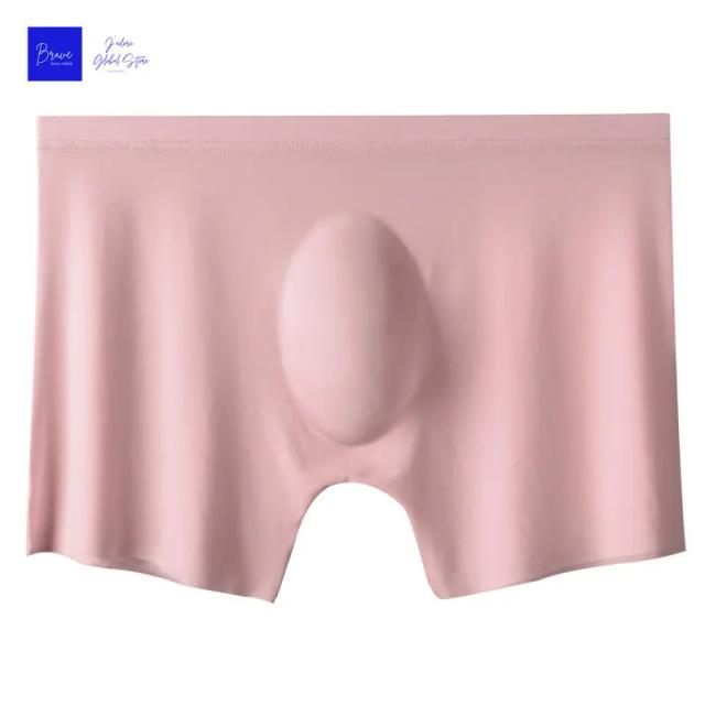 Boxer Shorts Masculino Ice Silk Sem Costura Antibacteriano Respirável Conforto Premium
