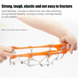 19 dentes escalada crampons tração grampos de aço inoxidável anti-deslizamento apertos sapatos de neve de gelo botas caminhadas acessórios - Image 5