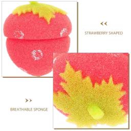 Caixas modelador de morango tampa esponja modeladores de cabelo caixas de bilhete de rifa com brilho - Image 4