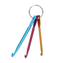 Multicolor Mini Crochet Agulhas, Alumínio Keychain, Crochet Ganchos, DIY Artesanato Ferramentas, Tricô, Tecelagem, Cabelo, 5Set, 3Pcs - Image 4