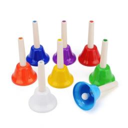 Conjunto sinos mão coloridos com 8 notas, presente percussão para crianças pequenas, crianças e adultos - Image 2