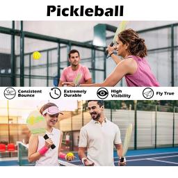 Pickball elástico profissional, Alta elasticidade com 40 furos, Bola durável leve com saco de armazenamento - Image 6