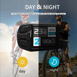 TFT-UKC3 Display Speed Battery, Time Indicator for Electric Bicycle, Motor Conversion Kit, impermeável, 24V, 36V, 48V - Image 2