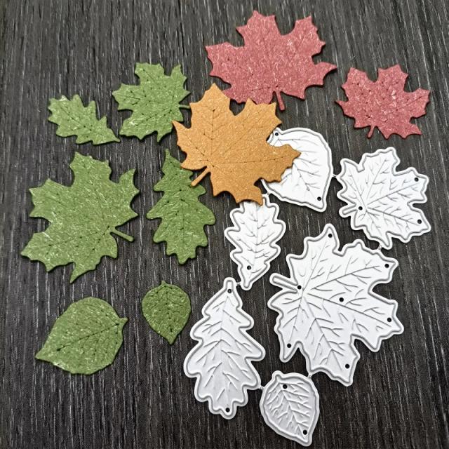 Estêncil de Corte de Metal Folhas de Maple para Scrapbooking e Artesanato em Papel