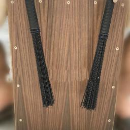 Escova de tambor de náilon cajon tambor escovas varas peças haste de percussão varas 1 pc acessórios preto/branco tambor escova - Image 1