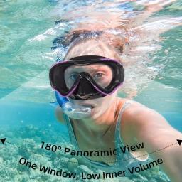 Máscara profissional de mergulho snorkel, lente ultra clara com visão ampla, óculos de vidro temperado, anti vazamento, equipamento de mergulho - Image 3