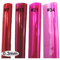 Rolo de filme de PVC impermeável, rosa néon, colorido, claro, transparente, vinil, couro sintético, tecido, pano de vidro macio, BH050, 30x120cm - Image 3