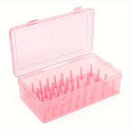 Caixa de Linhas De Costura Transparente Estojo De Armazenamento De Bobinas Organizador De Carretel De Agulha Acessórios Domésticos DIY 42 Eixos 1Pc - Image 4