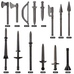 Medieval Armas Blocos de Construção para Crianças, Figuras Soldados do Exército, Acessórios Militares, Faca Espada, Machado Broadsword, Bricks Brinquedos - Image 2