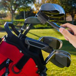 1 conjunto de ferramenta de limpeza de taco de golfe, gancho de escova dupla face, portátil, leve, durável, eficiente, kit prático para suprimentos de golfe - Image 3