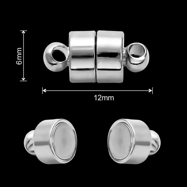 Conjunto de 2 Prendedores Magnéticos com Fecho de Couro para Pulseiras e Colares – Conectores DIY para Joias Artesanais