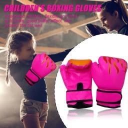 Luvas de Luta e Treinamento de Boxe para Crianças, Luvas de Chama Respirável, Sparring Karatê, Acessórios de Trabalho Eficazes, 2PCs - Image 3