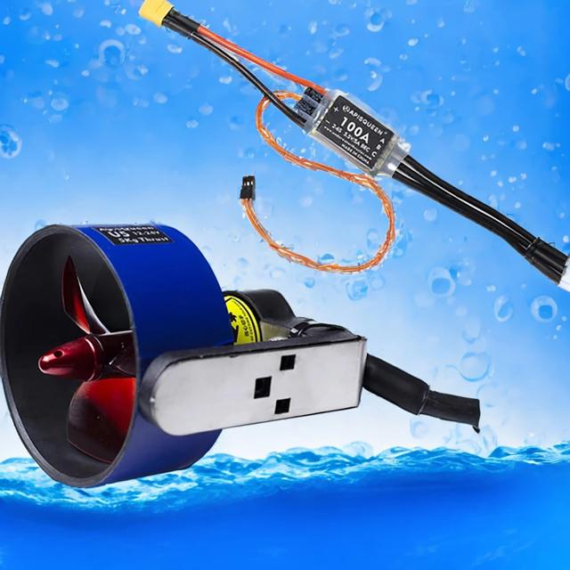Hélice de propulsão subaquática sem escova, U5, 12-24V, 250kg (550LBS), Propulsão, 800W, Pá para ROV