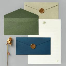 50 pçs/lote 22x11cm kraft papel vintage envelope cera selo para convites de casamento cartões festivais bênção carta ocidental - Image 1